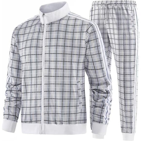 Men's Casual Tracksuits Long Sleeve Jogging Suits Sweatsuit Sets Track Jackets - Picture 6 of 6